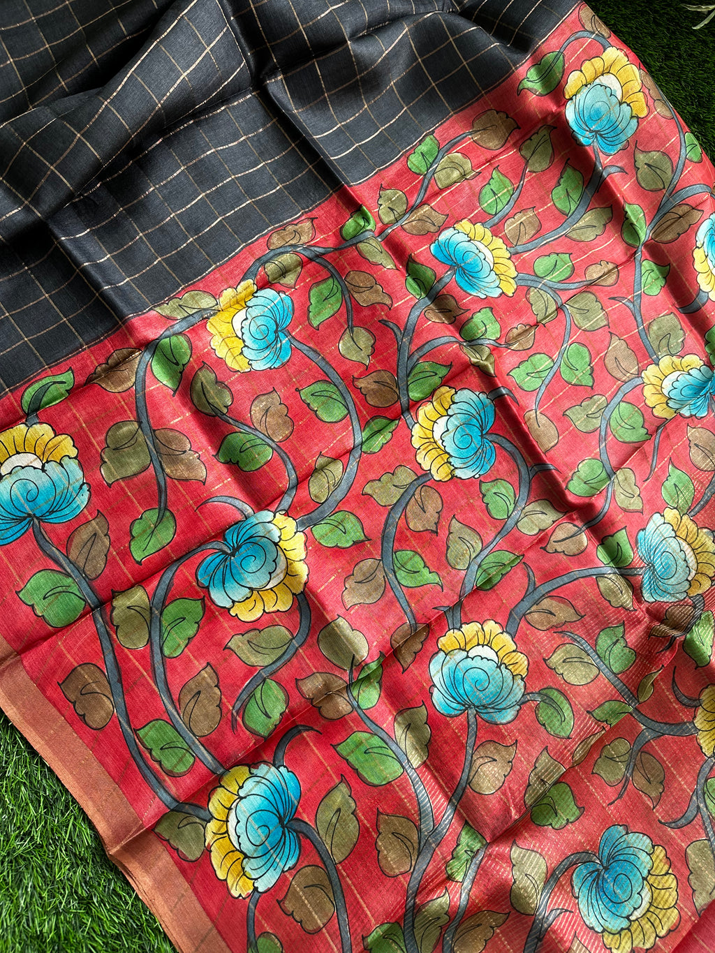 Handloom Tussar checks