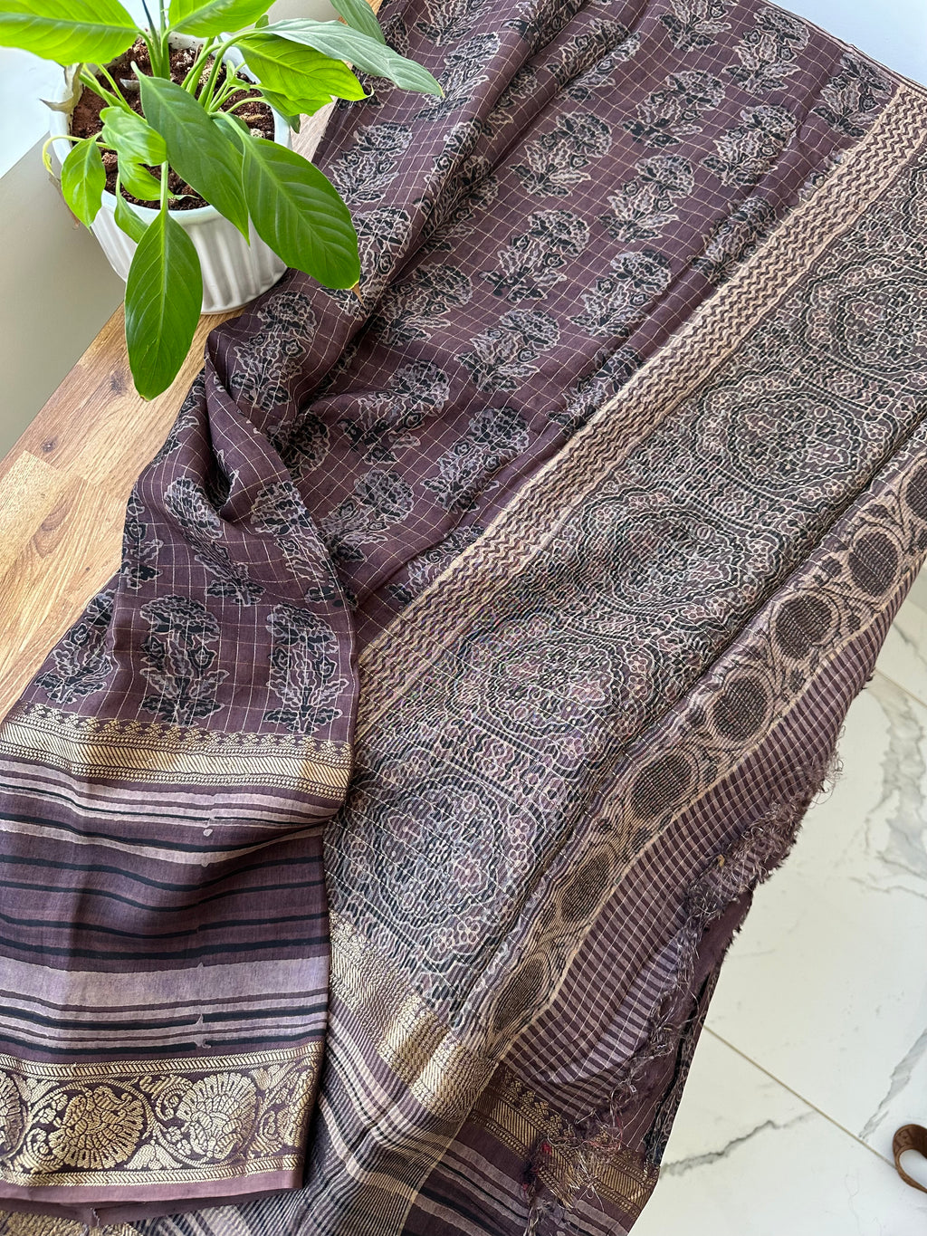 Ajrakh dola silk