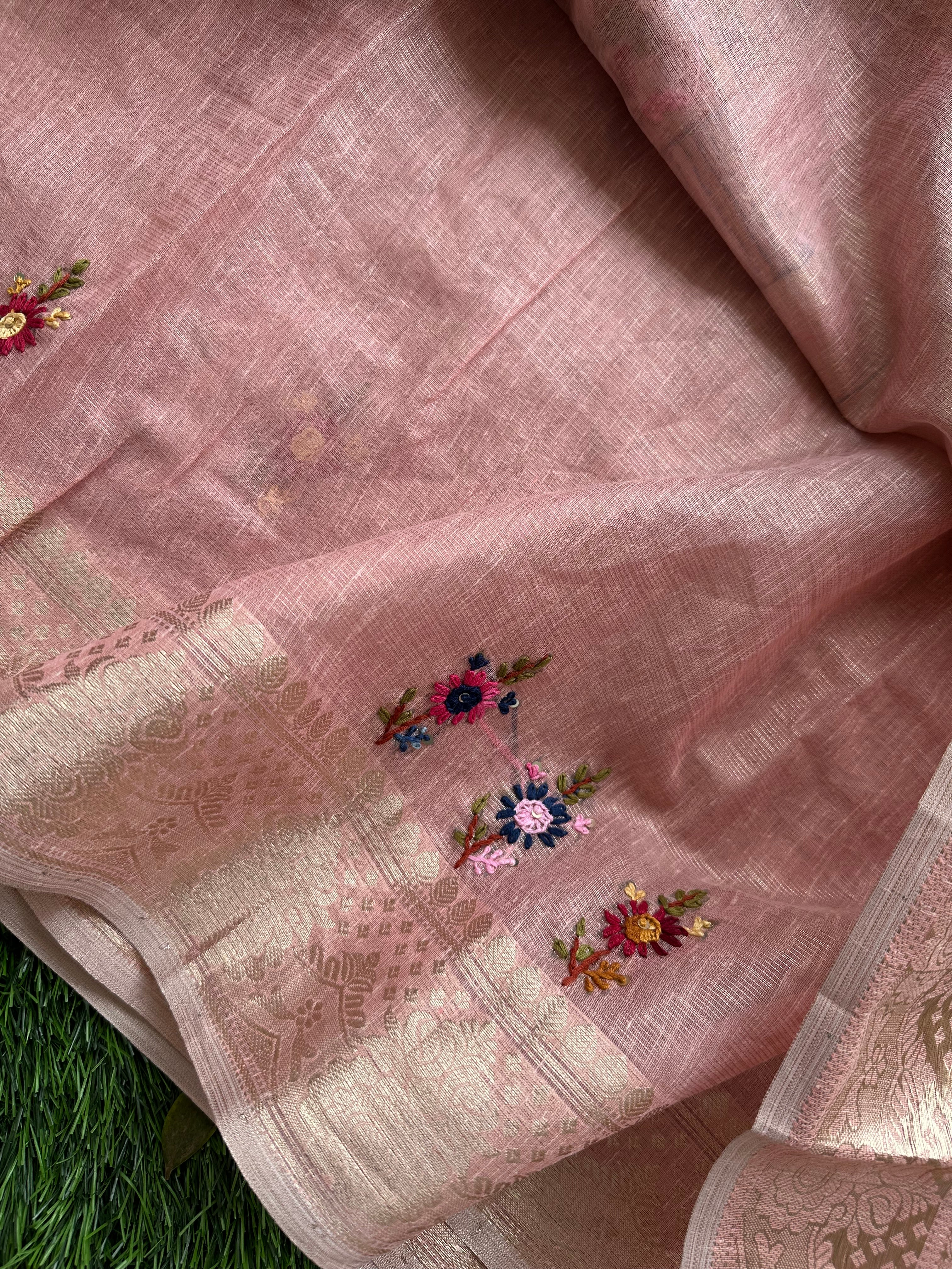 Silk Kota tissue hand work