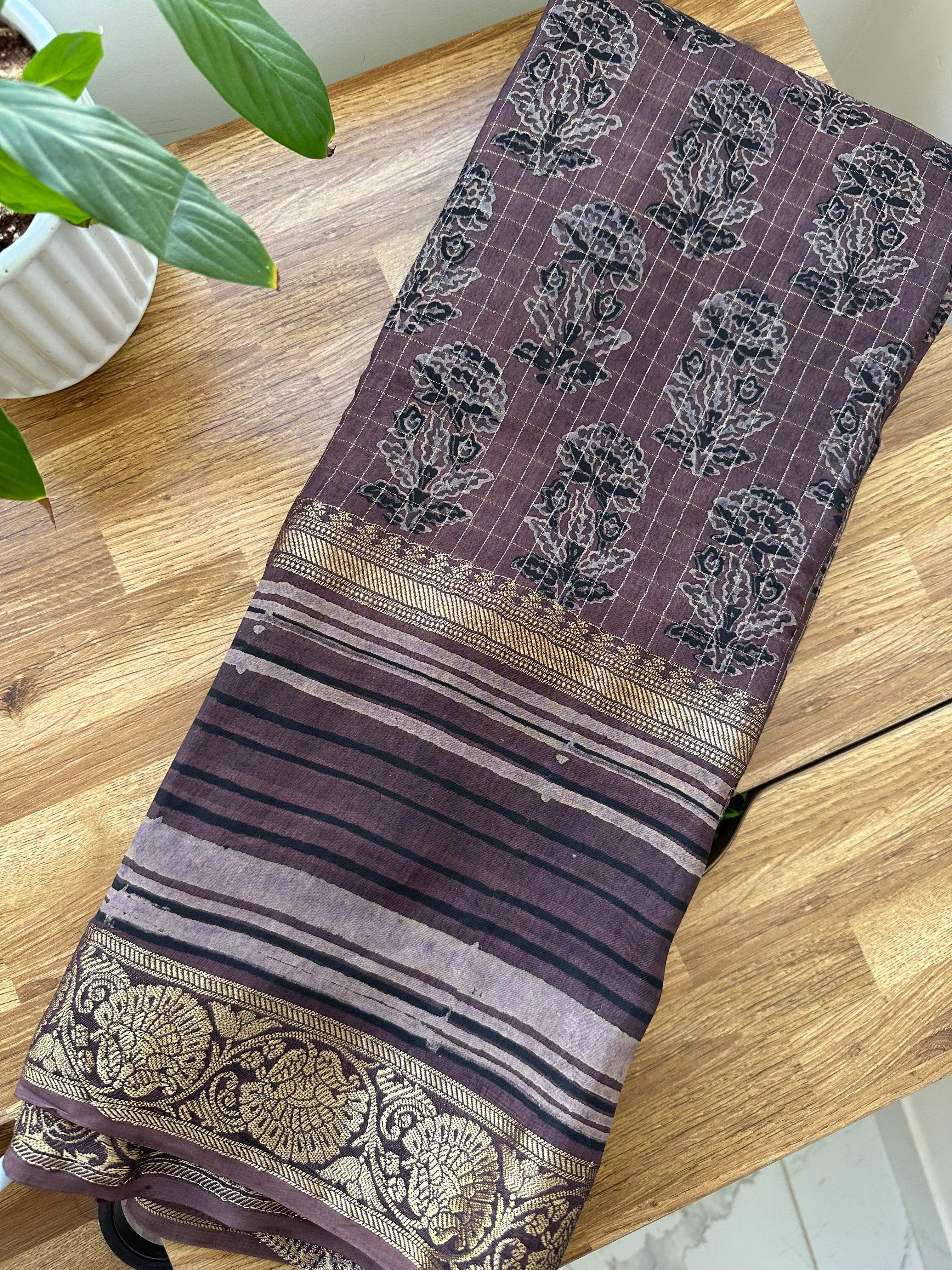 Ajrakh dola silk