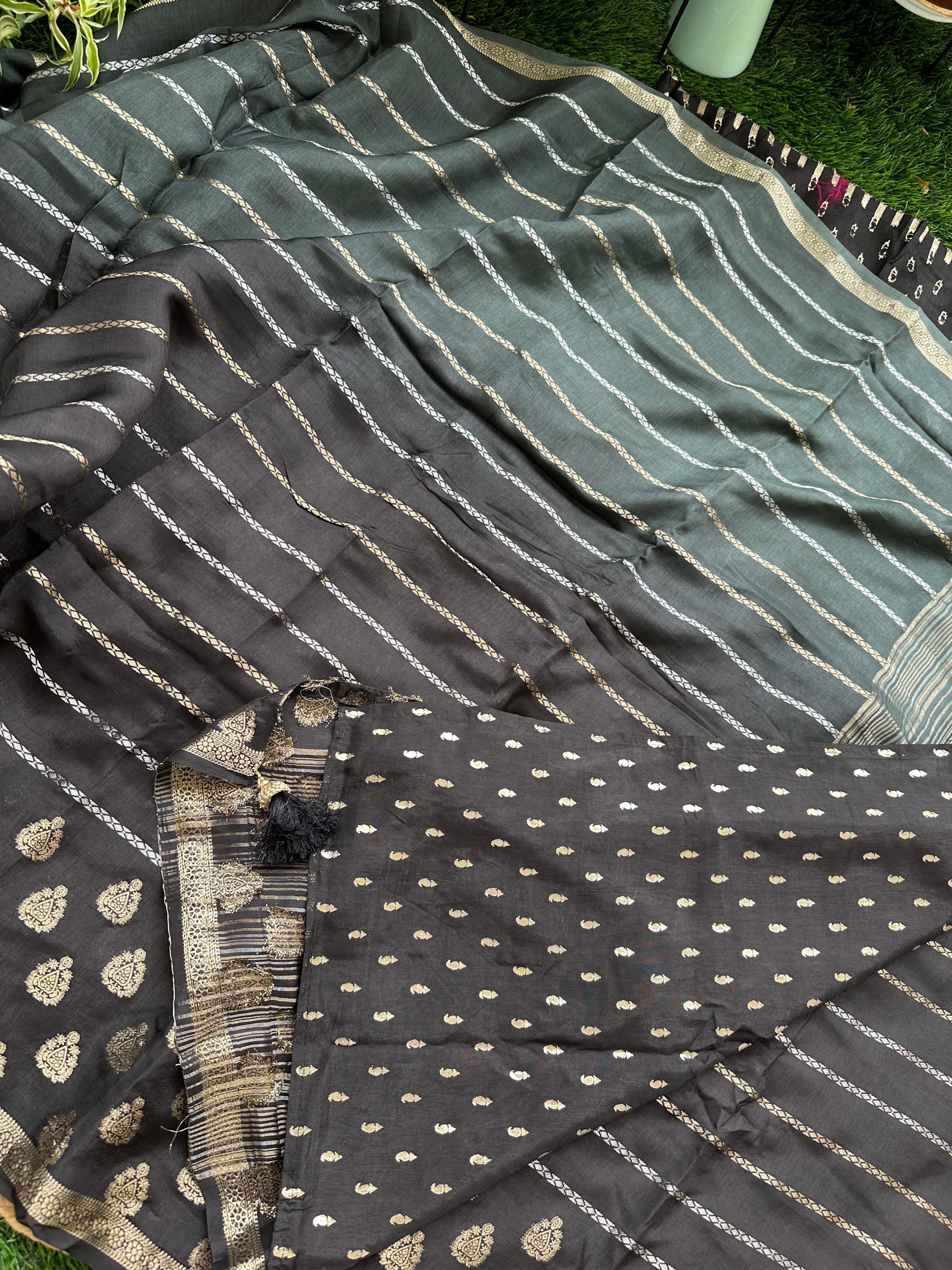 Dual shade dola silk