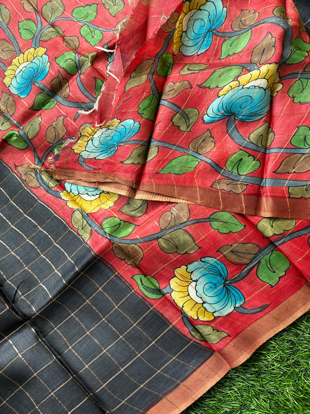 Handloom Tussar checks