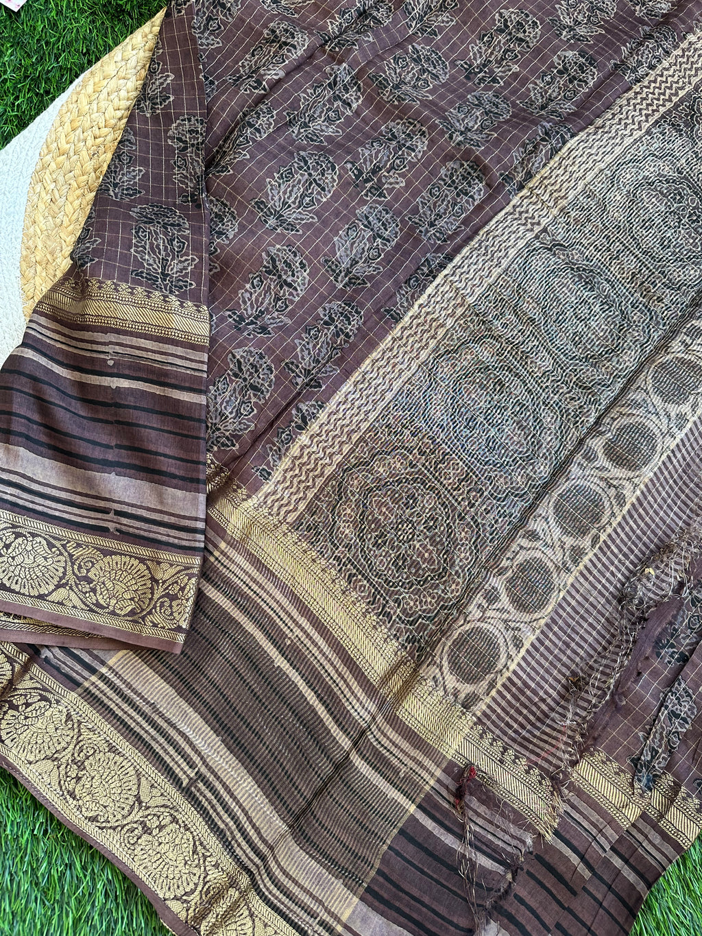 Ajrakh dola silk