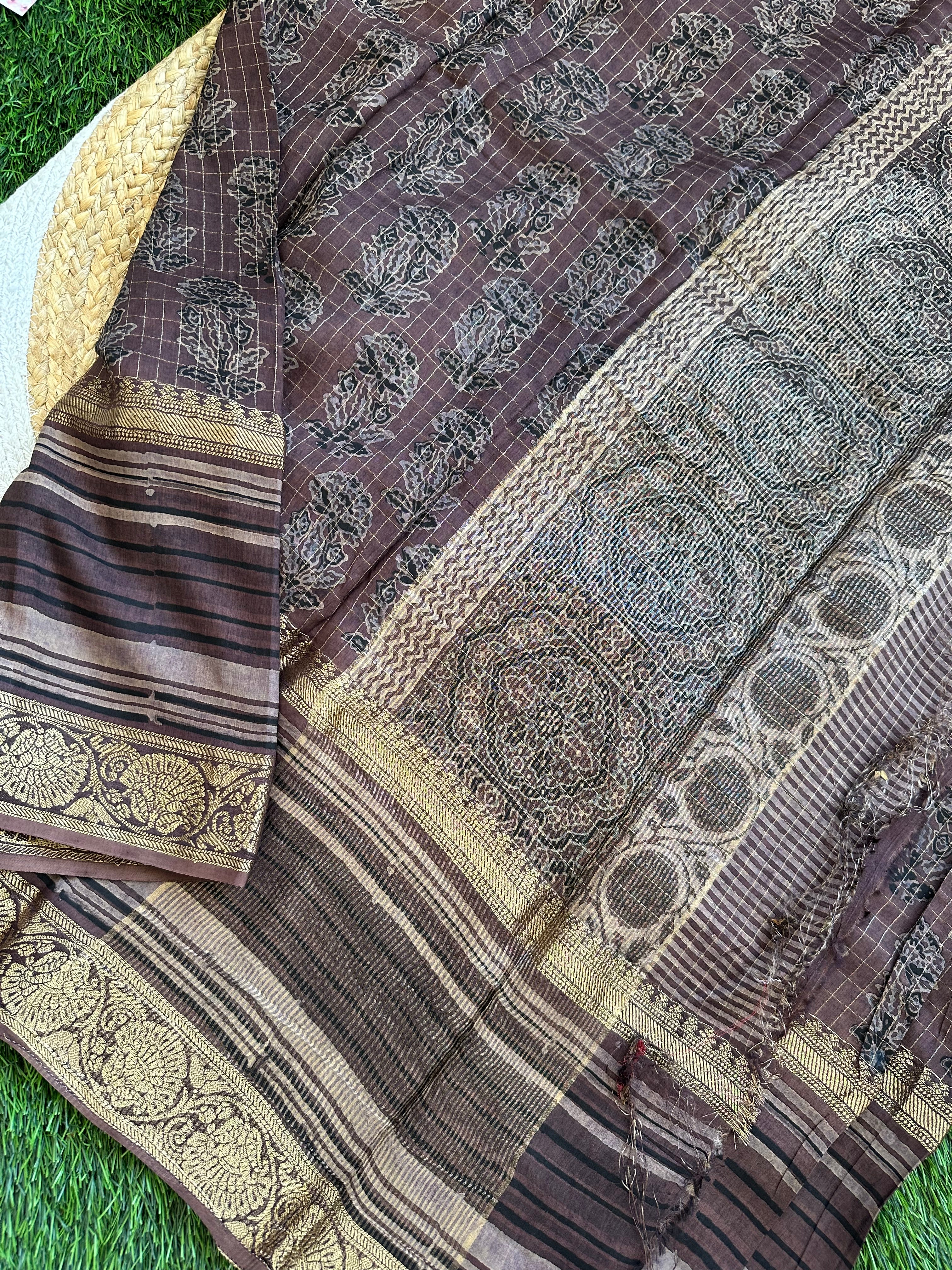 Ajrakh dola silk