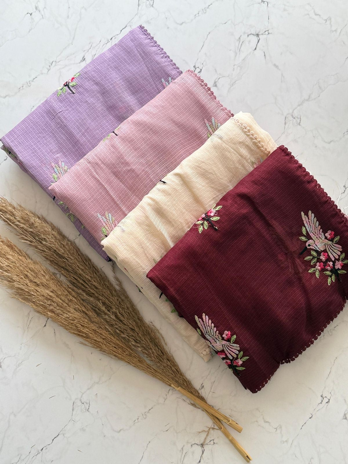 Silk Kota embroidery