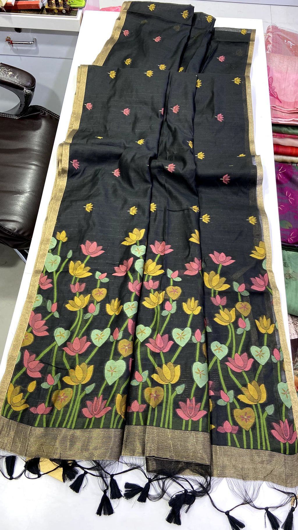 Floral silk Lenin