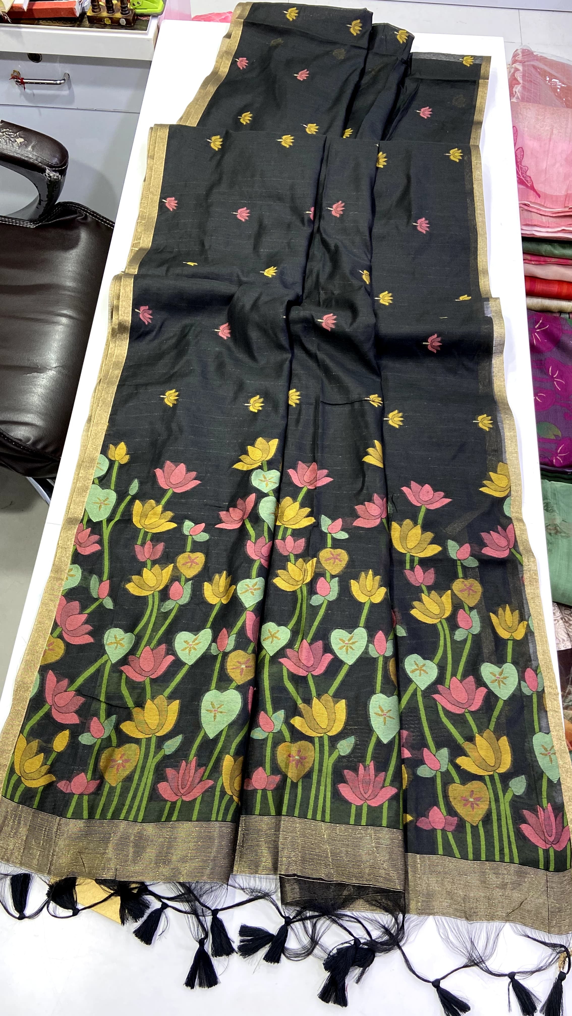 Floral silk Lenin