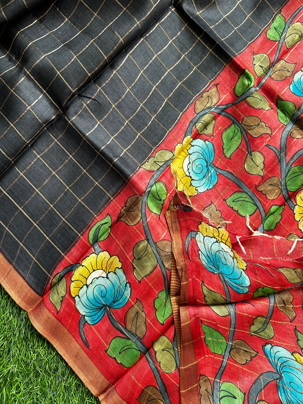 Handloom Tussar checks