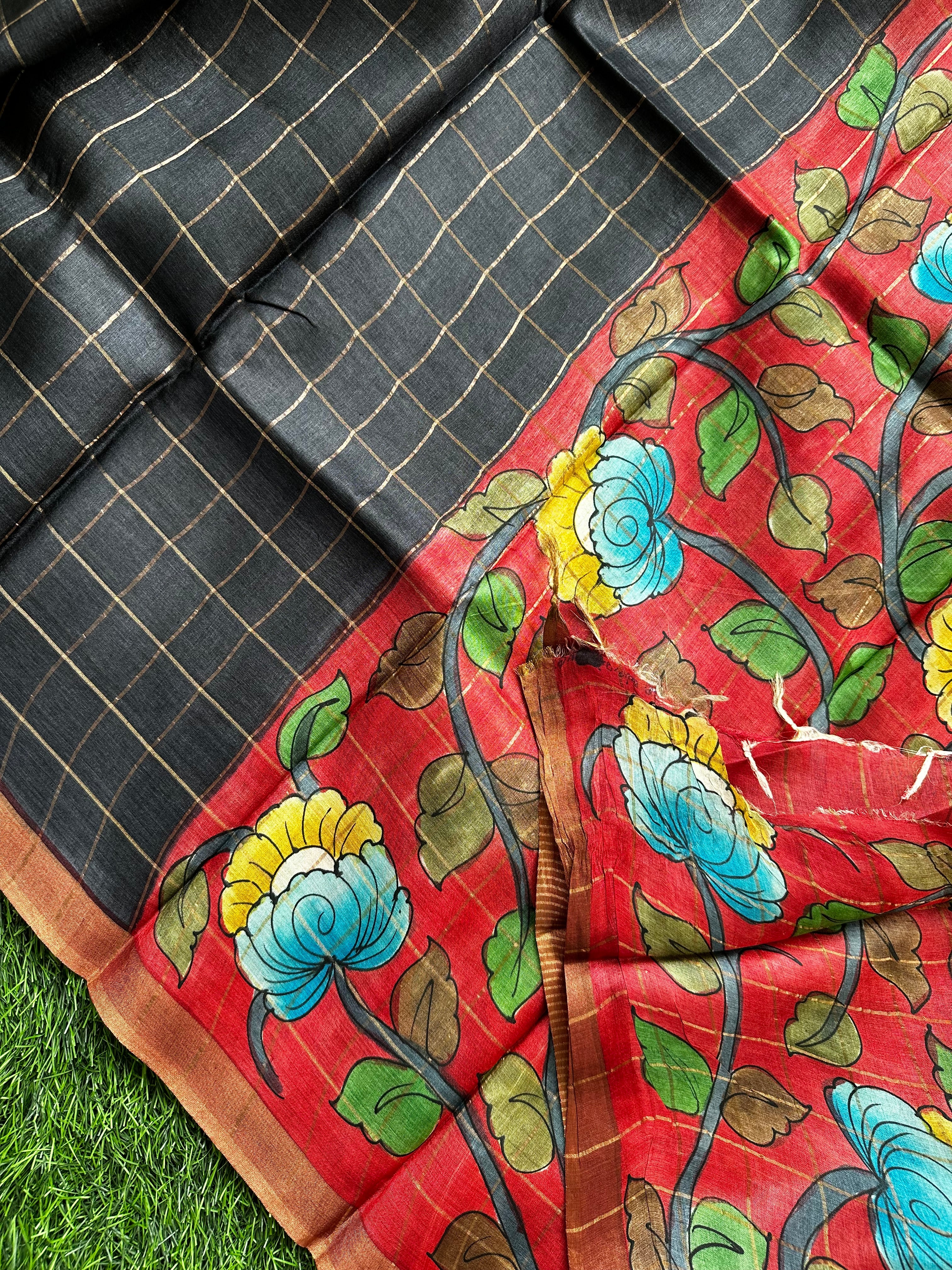 Handloom Tussar checks